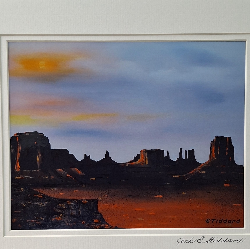 Monument Valley Painting By Jack E. Stiddard 8x10 Photo on 11x14 Mat